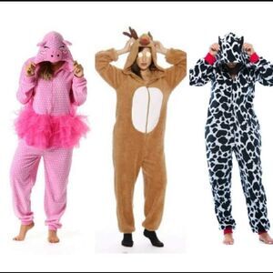 Deer Adult LARGE Animal Onesie New 